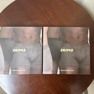 SKIMS 3" Boxer Brief - Black (Onyx) - Size Large  - 2 Boxes